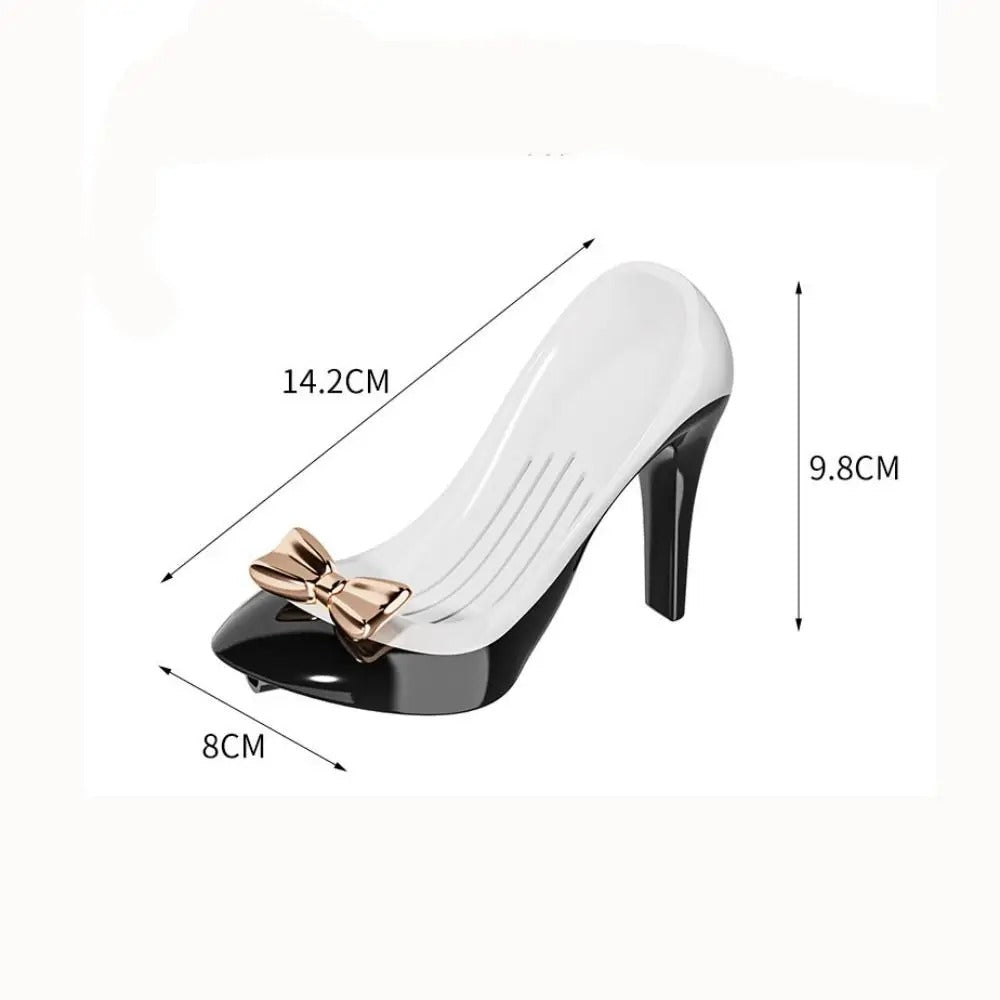 1pc Creative High Heel Shoe Design Soap Dish with Suction Cup Universal Fit for Bathroom Countertop Ideal for Dorms and Home