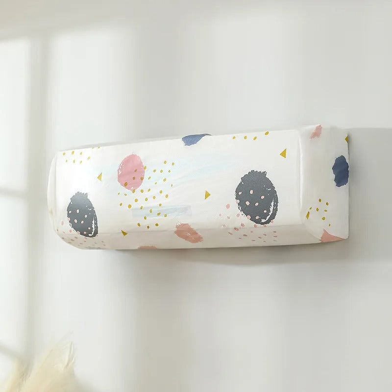 Air Conditioner Dust Cover Reusable Air Conditioning Protective Case Cartoon Printed Dust Covers Air Conditioning Cleaning Tools