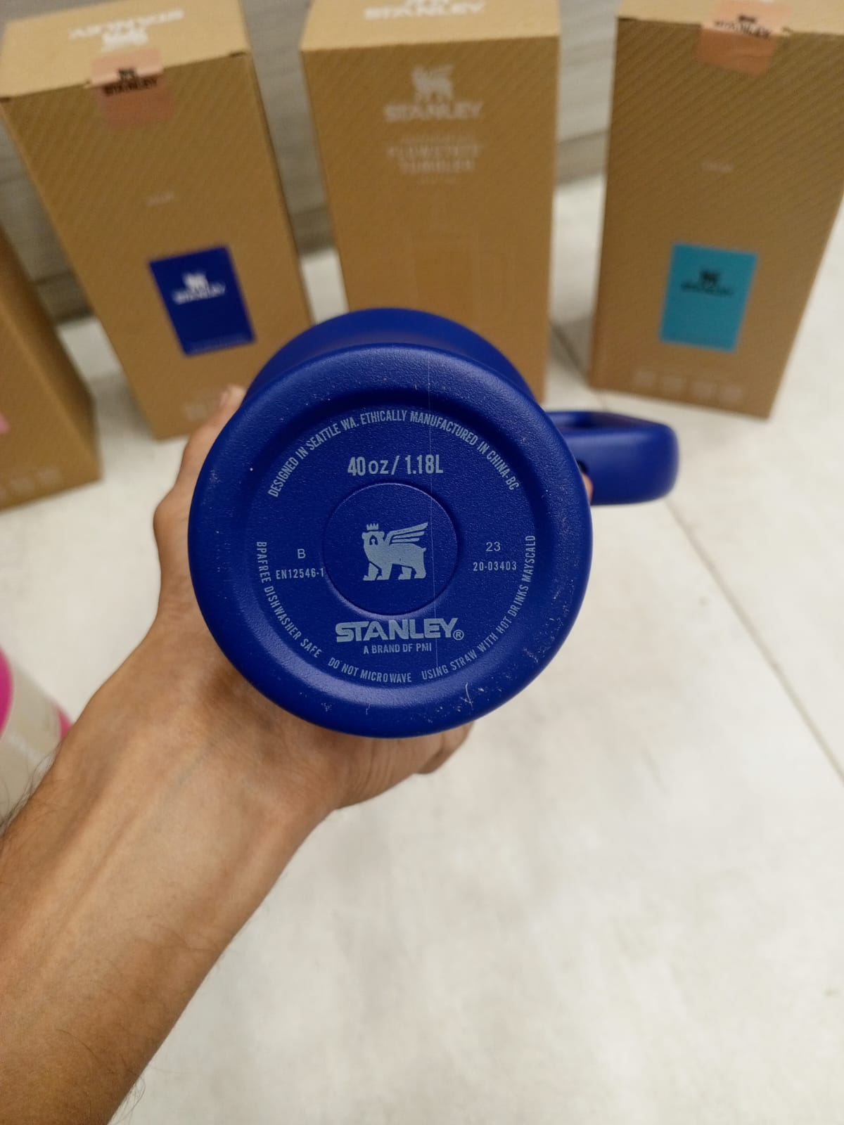 Floral Tumbler 1200ml 40oz Insulated Stainless Steel Travel Cup with Handle and Straw