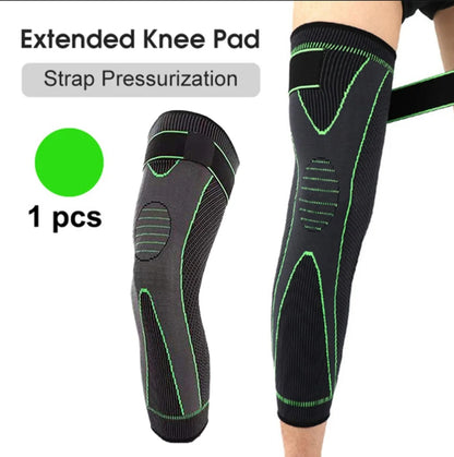 1PC Non-Slip Knee Pads Elastic Long Leg Sleeve Bandage Pressurized Knee Pads Running Sports Warm Leg Protection Accessories