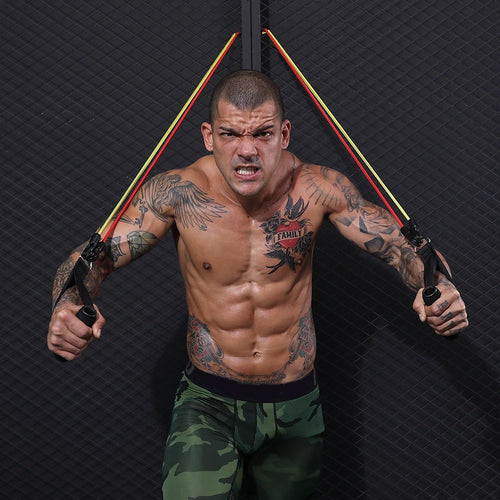 Resistance Bands Set 11 Pcs for Yoga, Pilates, Abs, Home Fitness and Strength Training