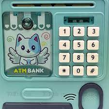 Electronic ATM Piggy Bank for Kids, Money Bank with Password and Fingerprint