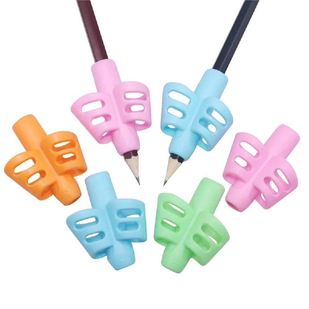 pack of 4 Children Writing Pencil Pen Holder Student Learning Practice Silicone Pencil Grips for Kid Handwriting Posture Correction
