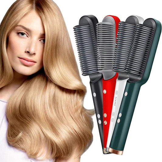 Electric Hair Straightener Comb – Anti-Burn & Negative Ion Styling Brush