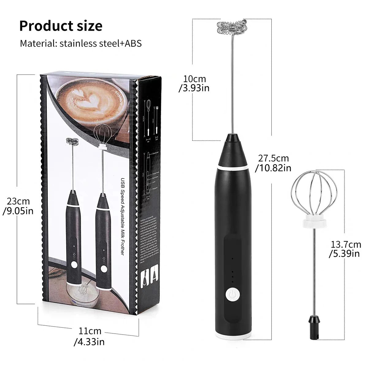 Mini Electric Foamer Coffee Maker Egg Beater for Cappuccino Stirrer Portable Blender Kitchen