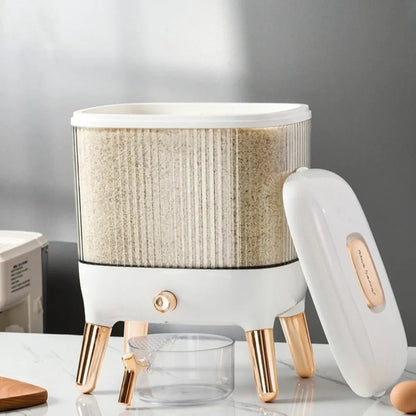 Moisture-proof Transparent Sealed Rice Tank Thickened Press Type Cereal Storage Container Large Capacity Dry Food Storage Box