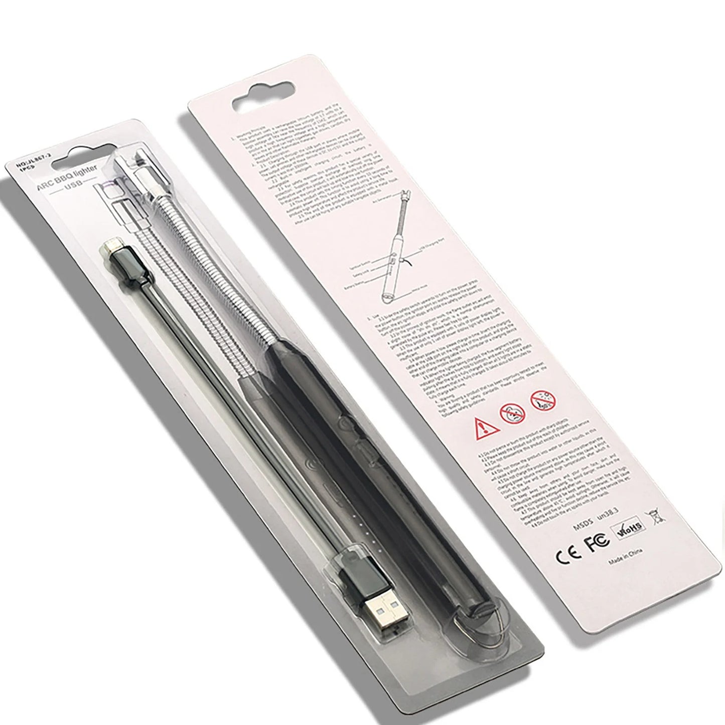 Windproof Kitchen Electric USB Lighter Long Candle BBQ Gas Stove Ignition Gun Camping Rechargeable Flameless Lighter