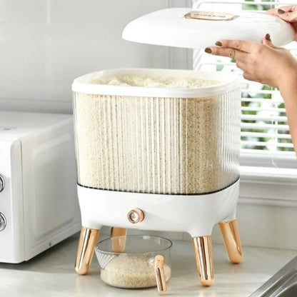 Moisture-proof Transparent Sealed Rice Tank Thickened Press Type Cereal Storage Container Large Capacity Dry Food Storage Box