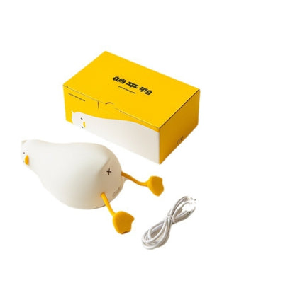 Duck Rechargeable LED Night Light – Soft Silicone Cartoon Lamp for Kids, Bedside Nightlight, Home Room Decor & Birthday Gift