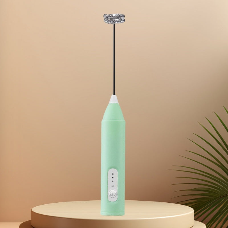 Mini Milk Frother Egg Whisk Portable USB Charging Handheld Coffee/Milk Blender Electric Stainless Steel Egg Beater Home Use