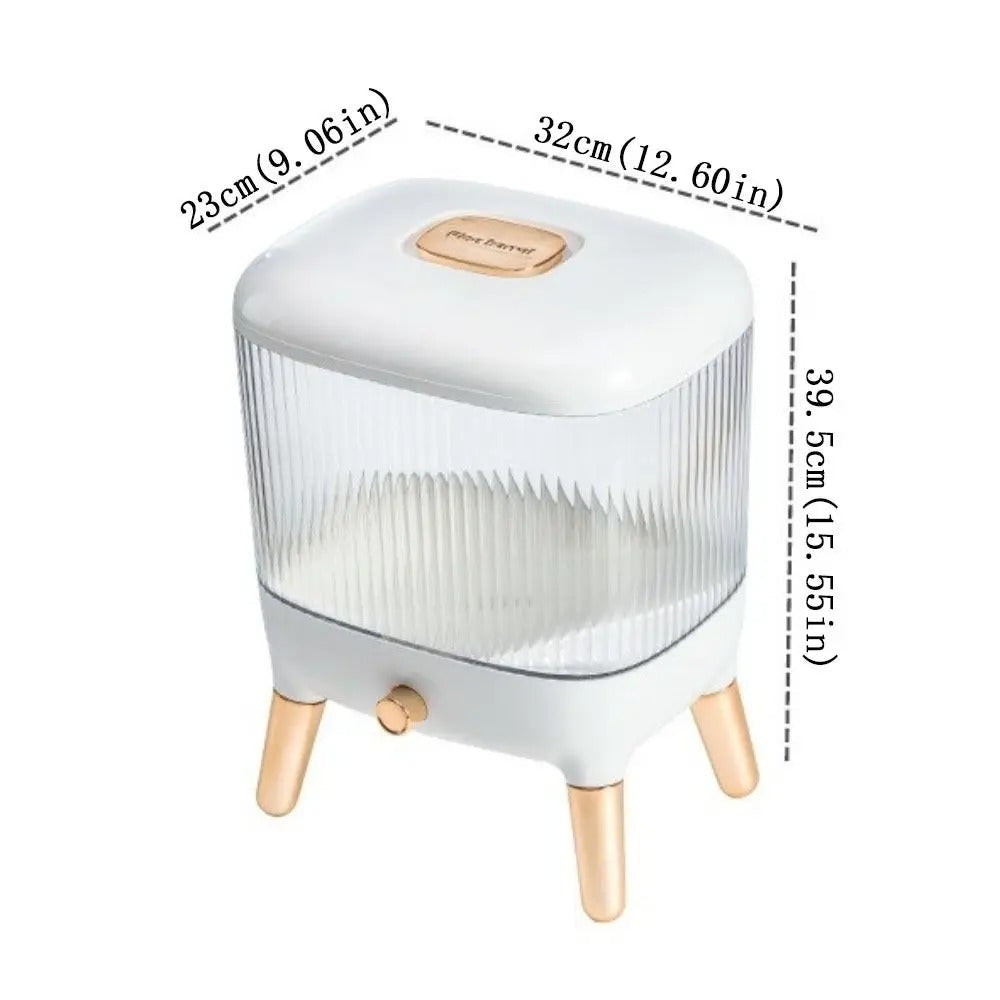 Moisture-proof Transparent Sealed Rice Tank Thickened Press Type Cereal Storage Container Large Capacity Dry Food Storage Box