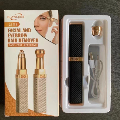 Eyebrow Lipstick Shape Electric Facial Hair Removal Epilator