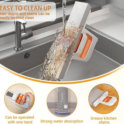 Mini Handheld Mop Foldable Sponge Mop Desktop Bathroom Sink Quick Water Absorption and Cleaning Tools Home Car Glass Screen Mops