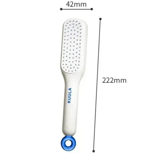 1pc Self-cleaning Hair Comb Anti Static Retractable One-pull Massage Brush Rotating Lifting Hairbrush Safety Airbag Combs Barber